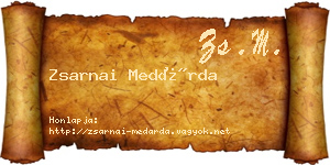 Zsarnai Medárda névjegykártya